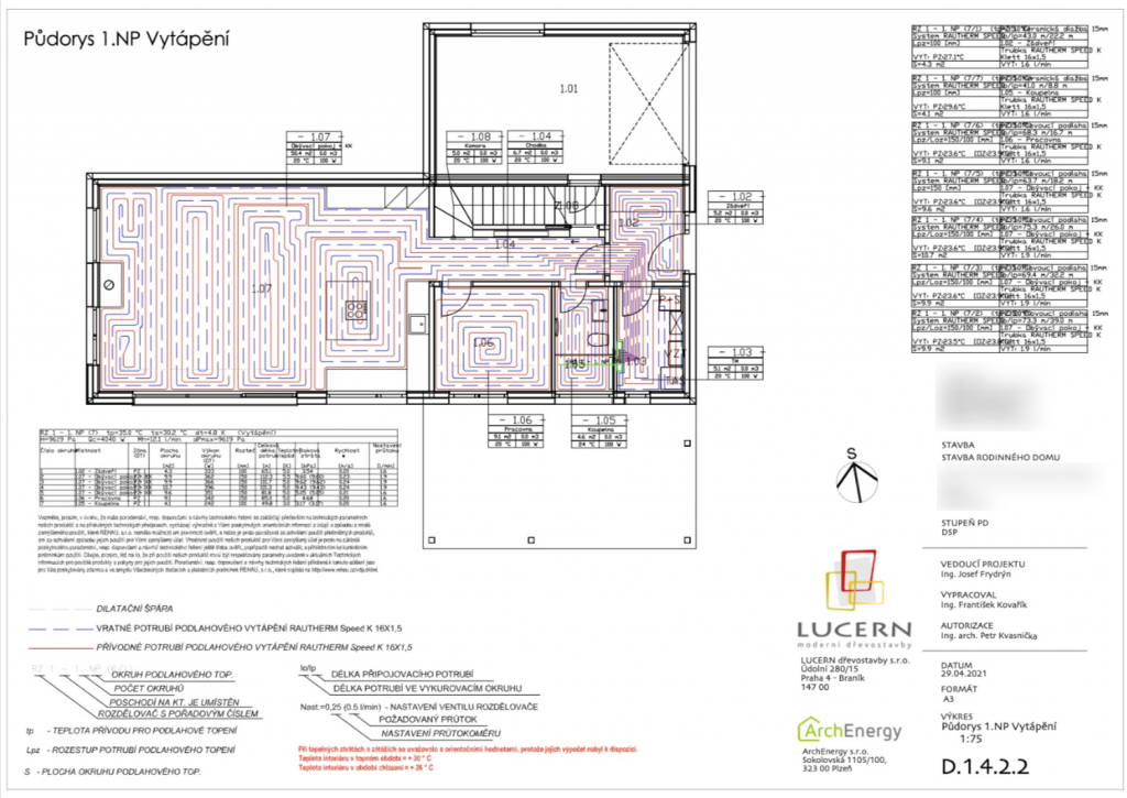 LUCERN - ukázky z projektové dokumentace